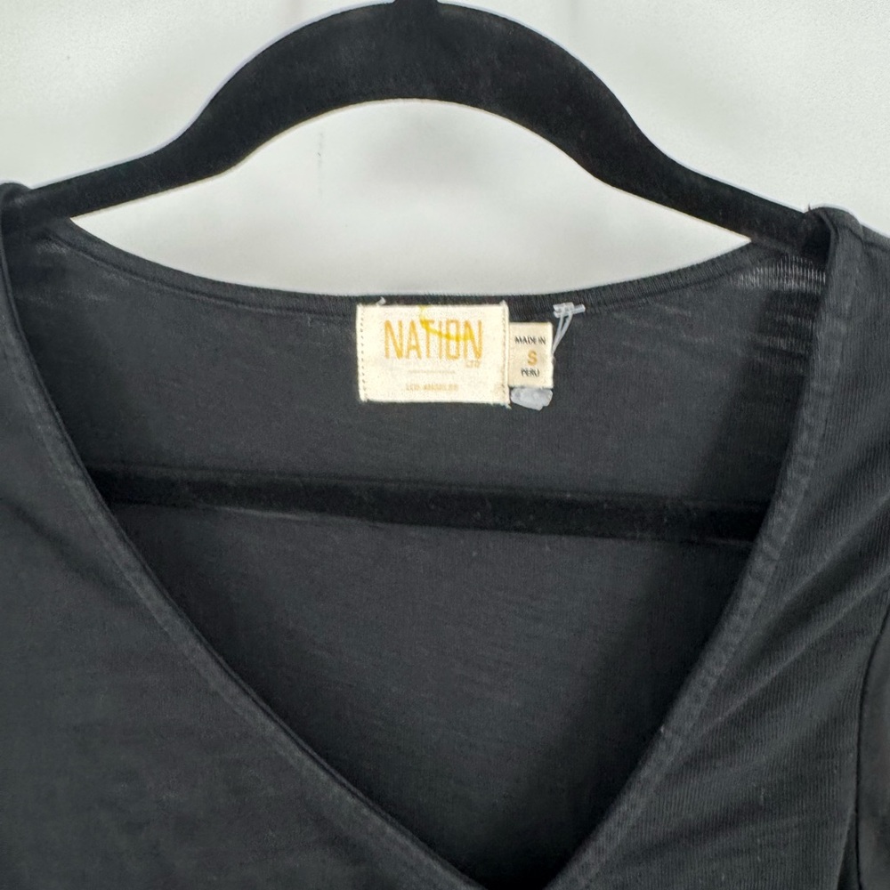 Nation Ltd Casual Elevated Basic Cotton Black Ruc… - image 3